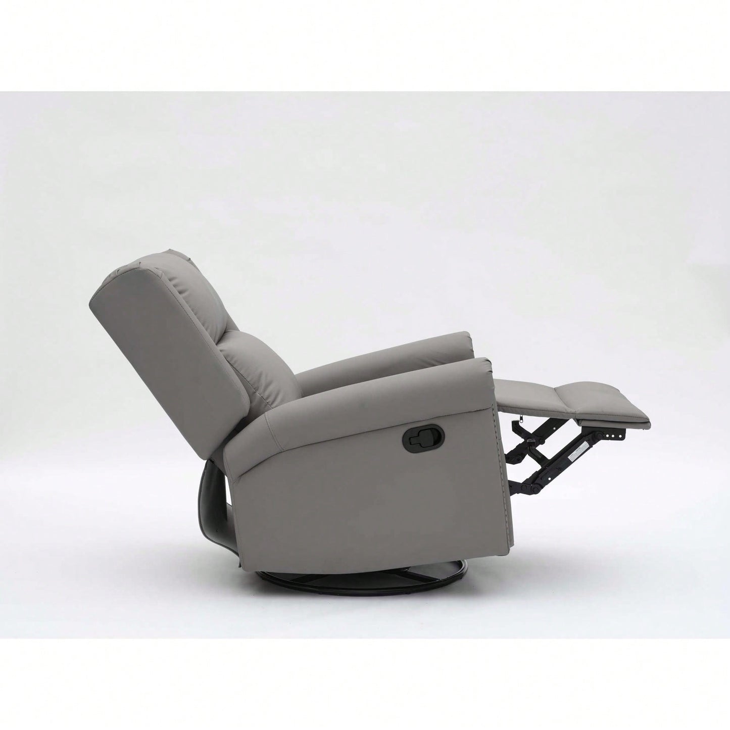 360 Degree Swivel Upholstered Manual Recliner For Living Room Comfort And Style Beige