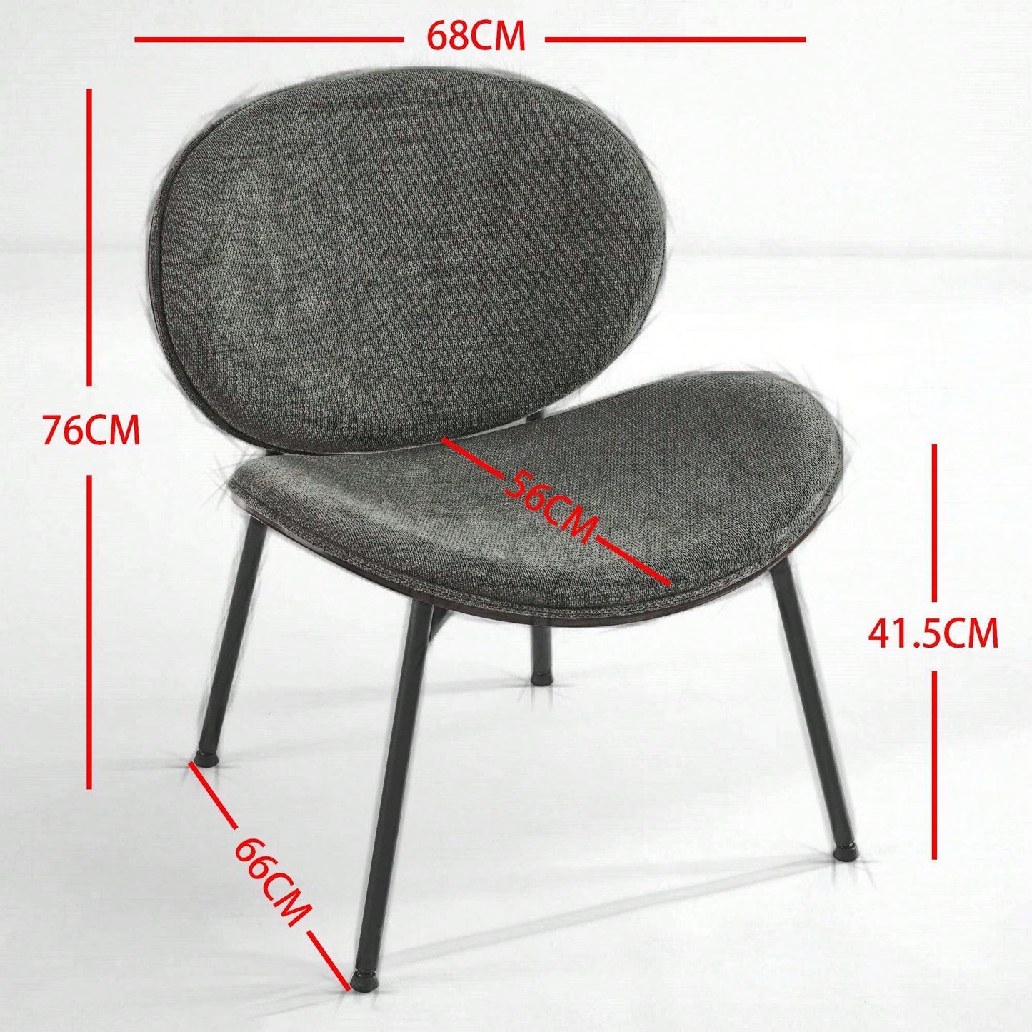Mid-Century Modern Black Leather Lounge Chair With Walnut Finish Comfortable Backrest And Tripod Design