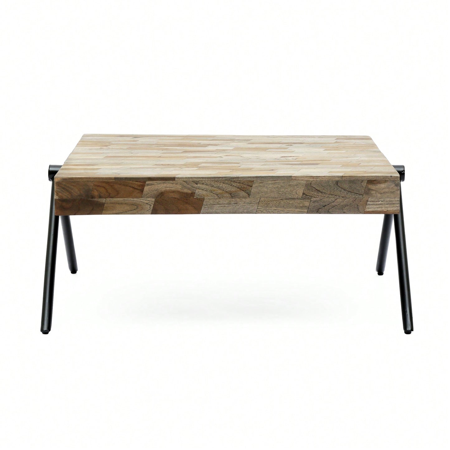 Rustic Mango Wood Coffee Table With Natural Finish For Living Room Decor