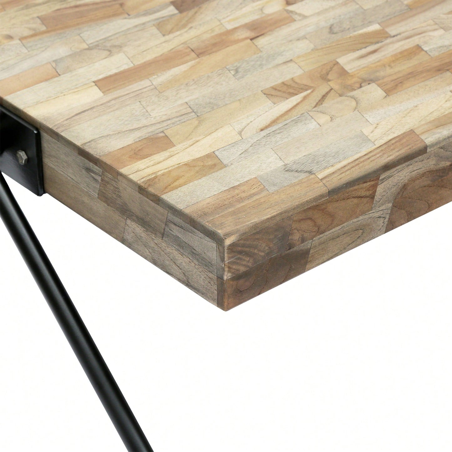 Rustic Mango Wood Coffee Table With Natural Finish For Living Room Decor