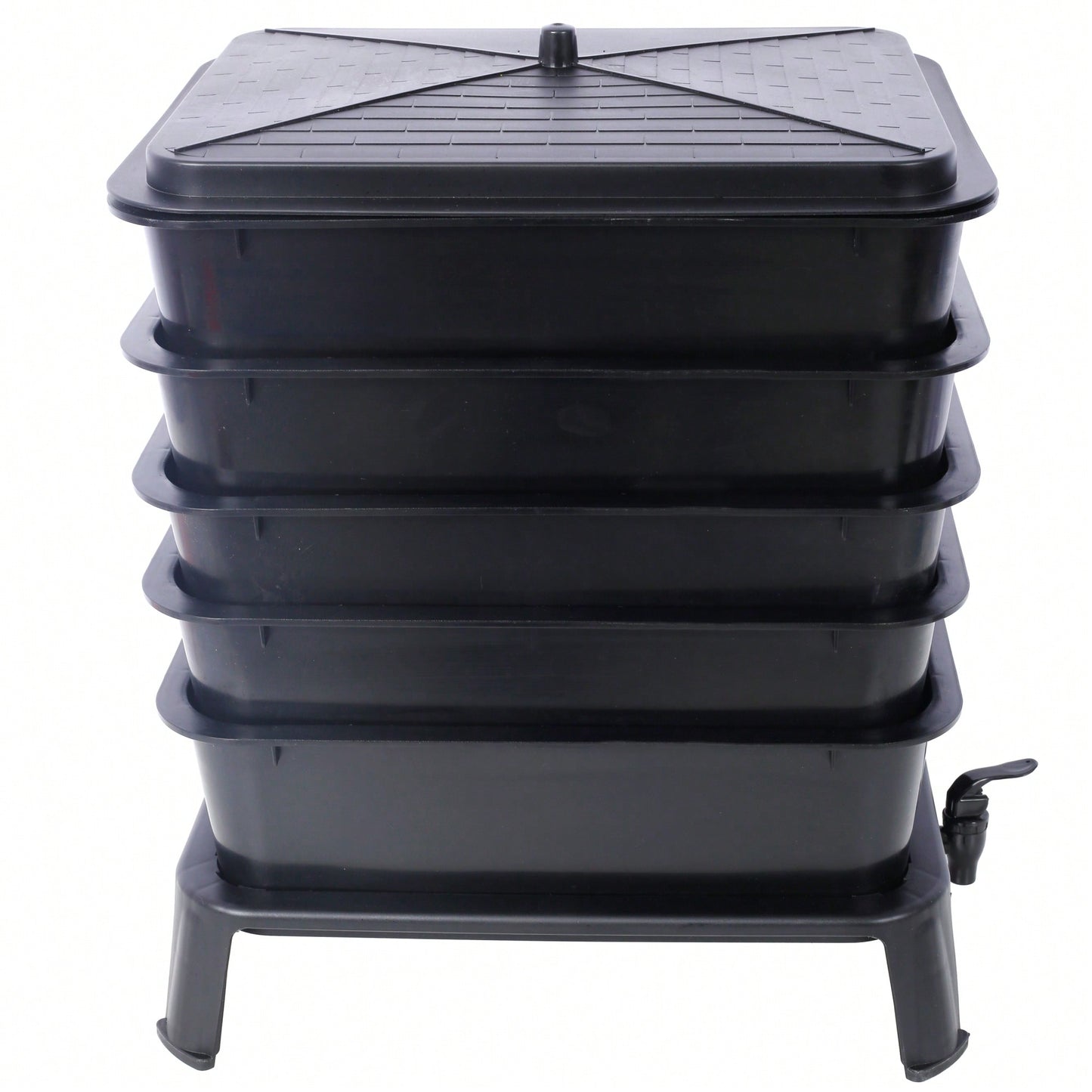 5-Layer 50L Worm Compost Bin Kit For Effortless Food Waste Recycling And Gardening