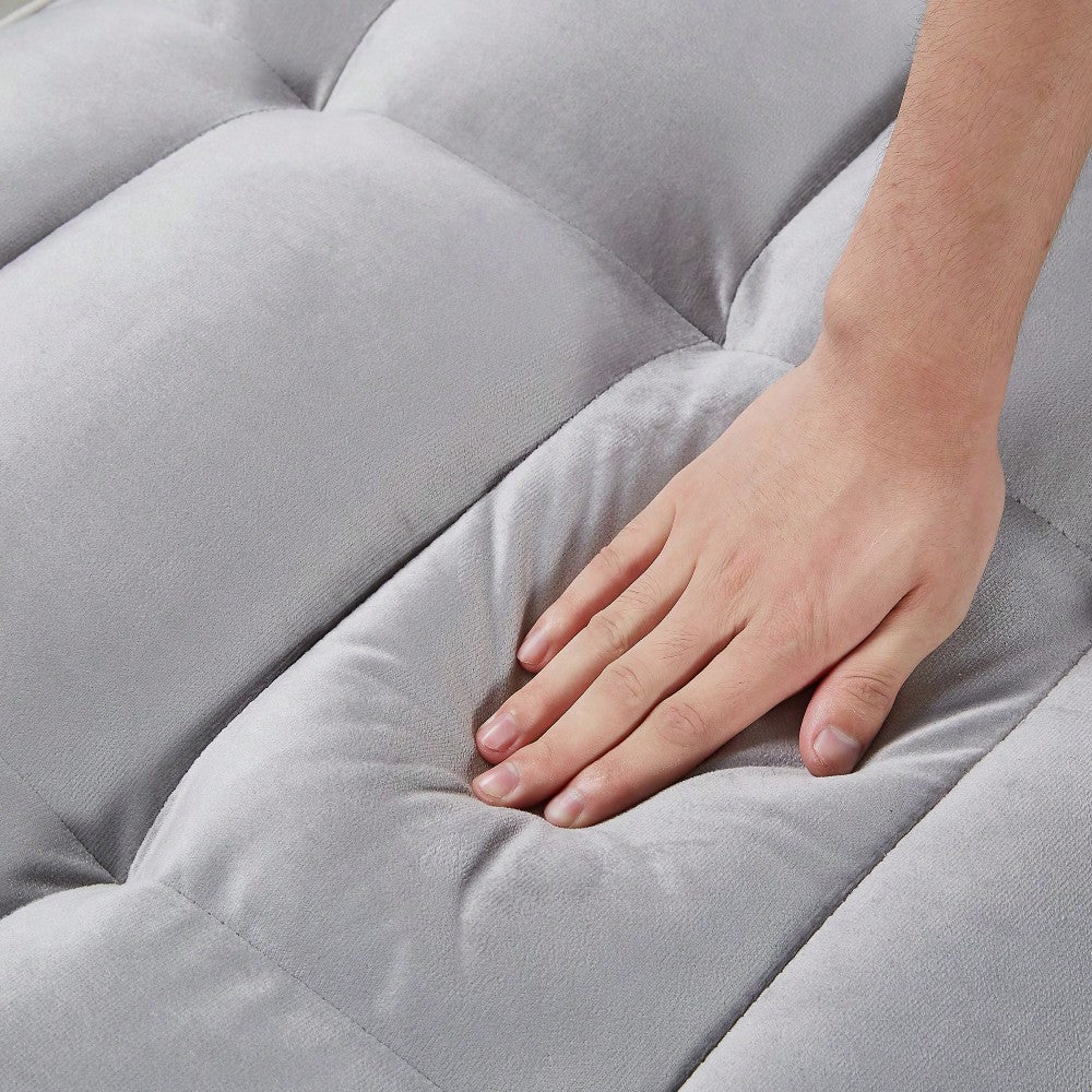 Adjustable Convertible Sleeper Chair Sofa Bed With Multi-Pockets For Small Spaces Living Room And Bedroom 3-In-1 Design