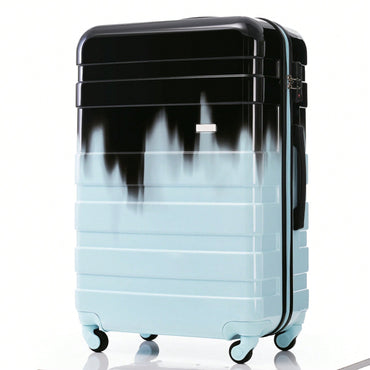 Lightweight Durable ABS Hardshell 3-Piece Luggage Set With Spinner Wheels And TSA Lock In Blue And Black - 20'', 24'', 28'' Sizes