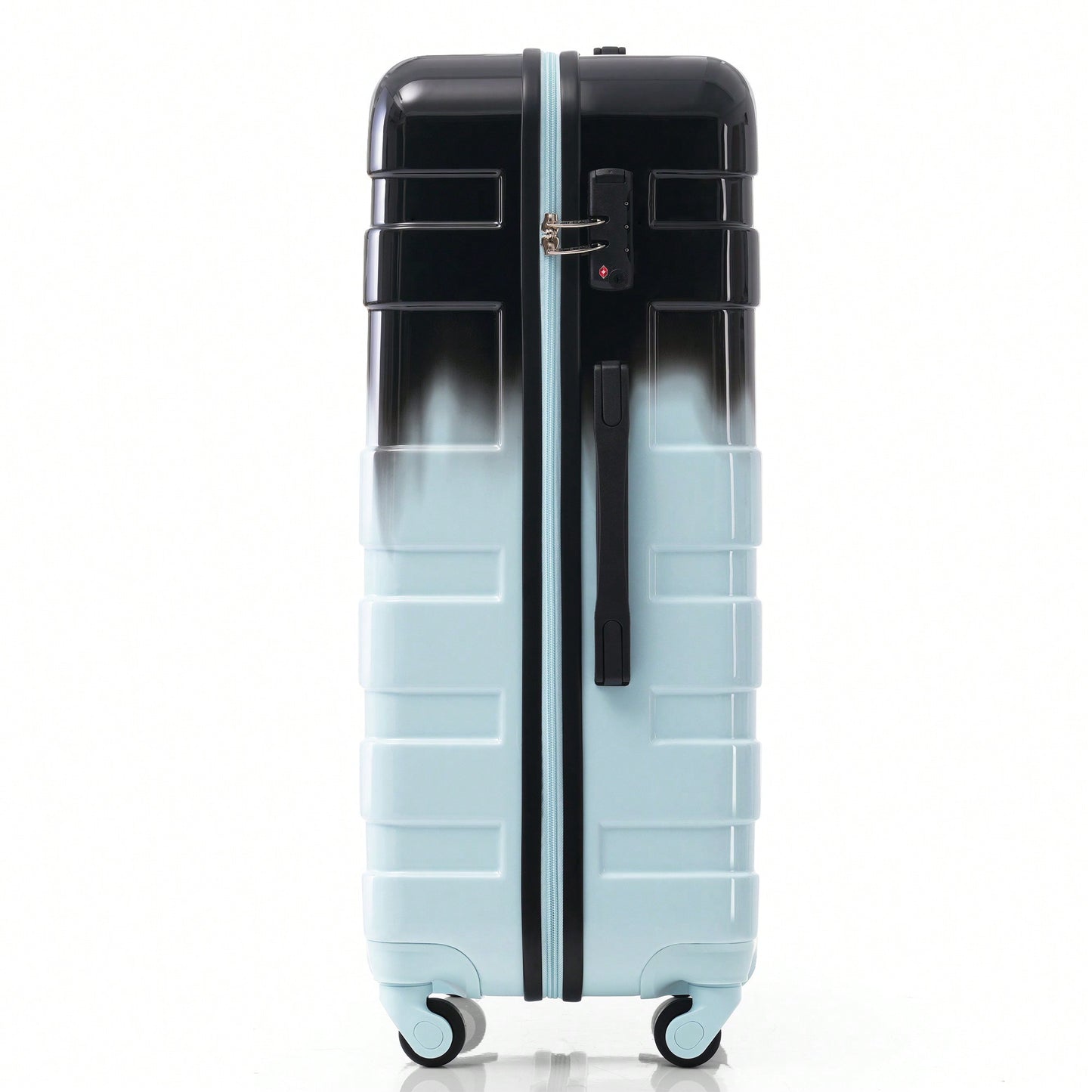 Lightweight Durable ABS Hardshell 3-Piece Luggage Set With Spinner Wheels And TSA Lock In Blue And Black - 20'', 24'', 28'' Sizes