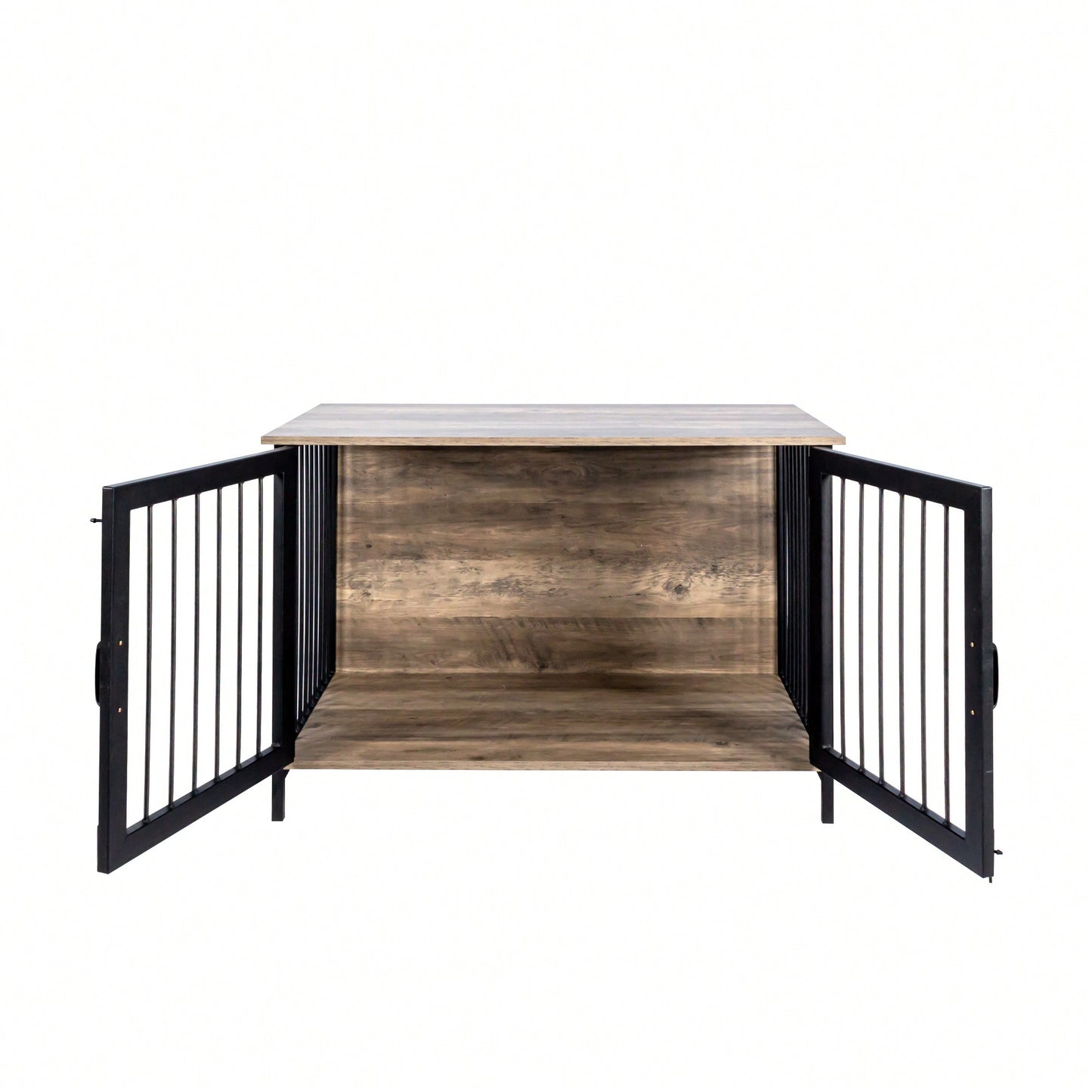 Stylish Wooden Dog Crate Furniture For Large And Medium Breeds With Double Doors Indoor Kennel Solution