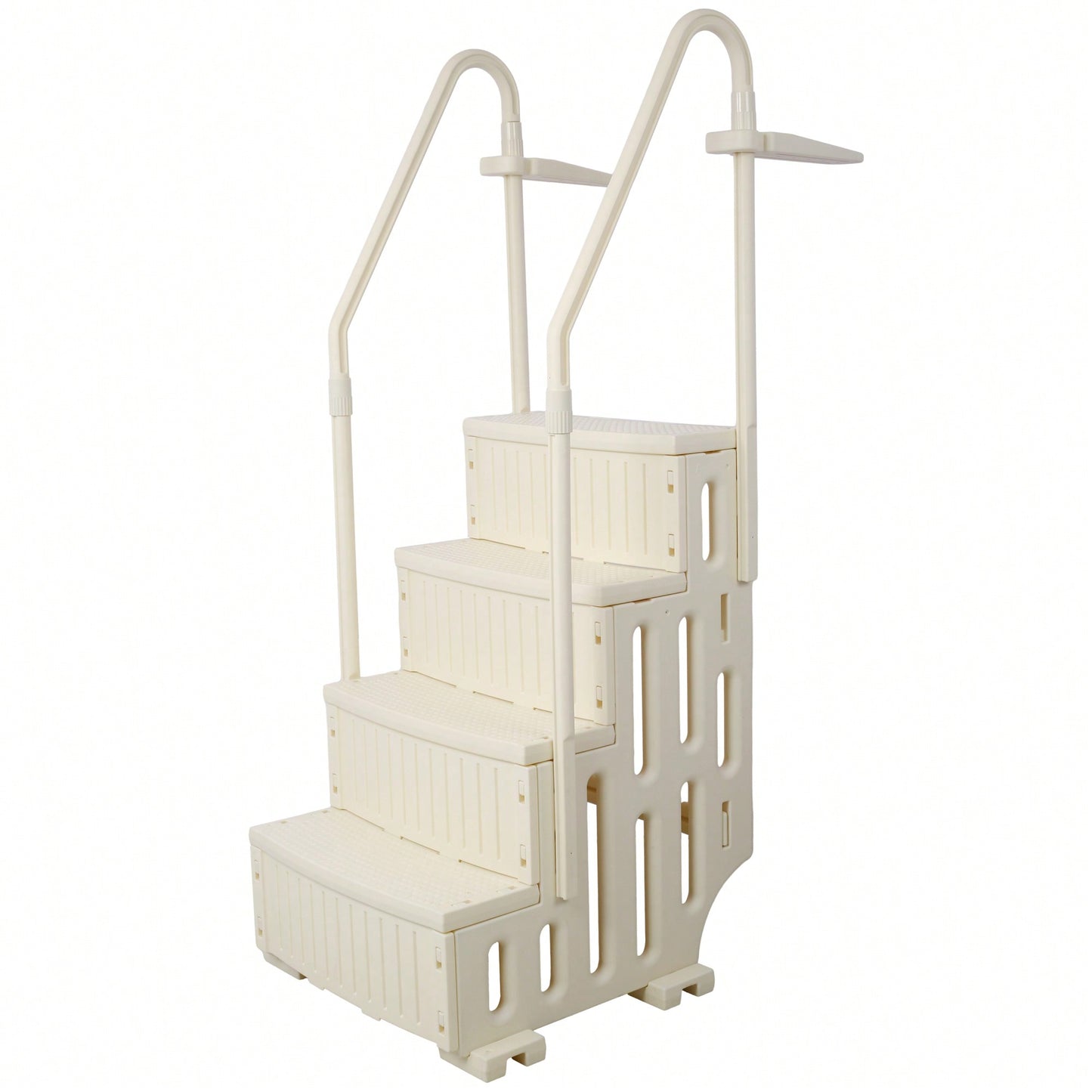 Heavy-Duty 4-Step Safety Pool Ladder With Handrails For Above Ground Pools Supports 400lbs