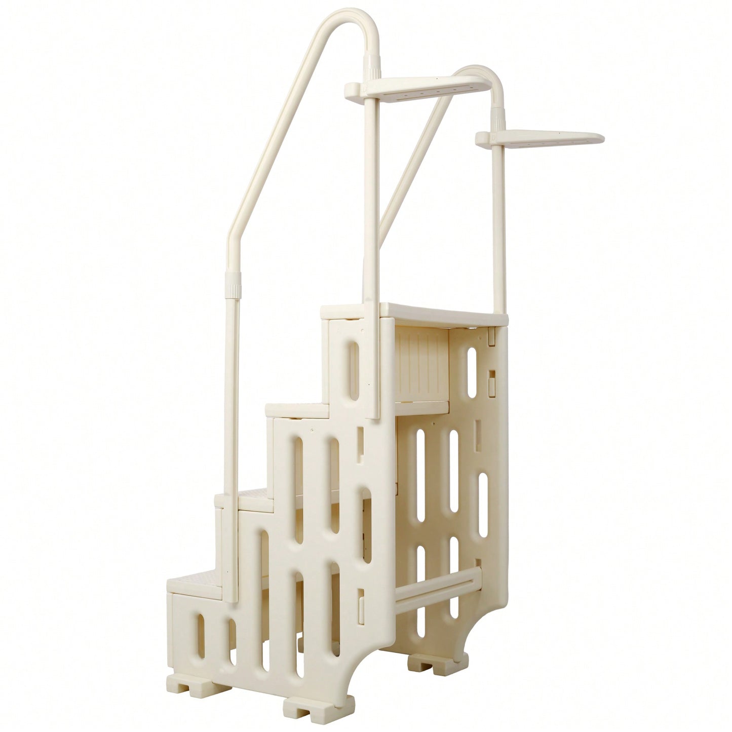 Heavy-Duty 4-Step Safety Pool Ladder With Handrails For Above Ground Pools Supports 400lbs