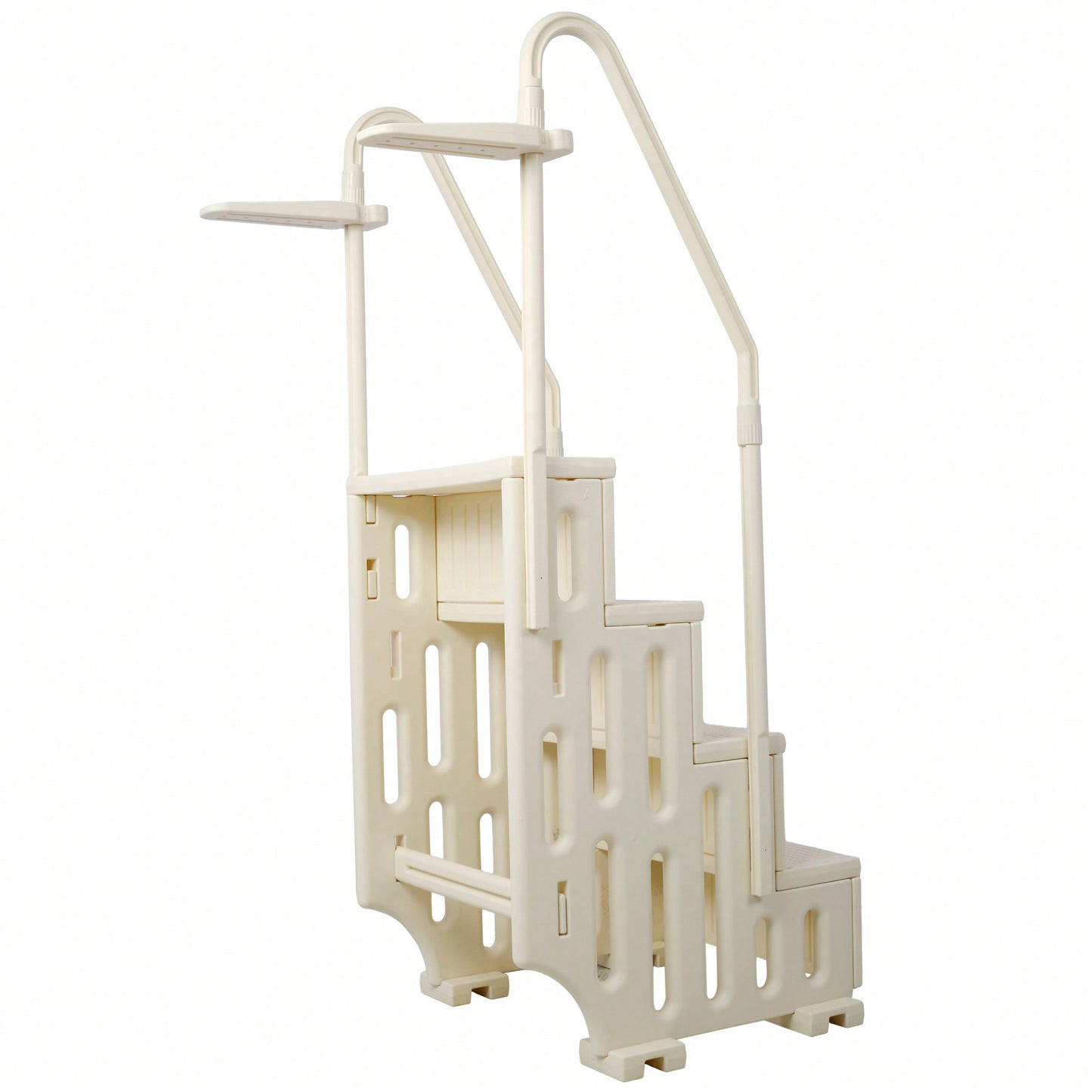 Heavy-Duty 4-Step Safety Pool Ladder With Handrails For Above Ground Pools Supports 400lbs