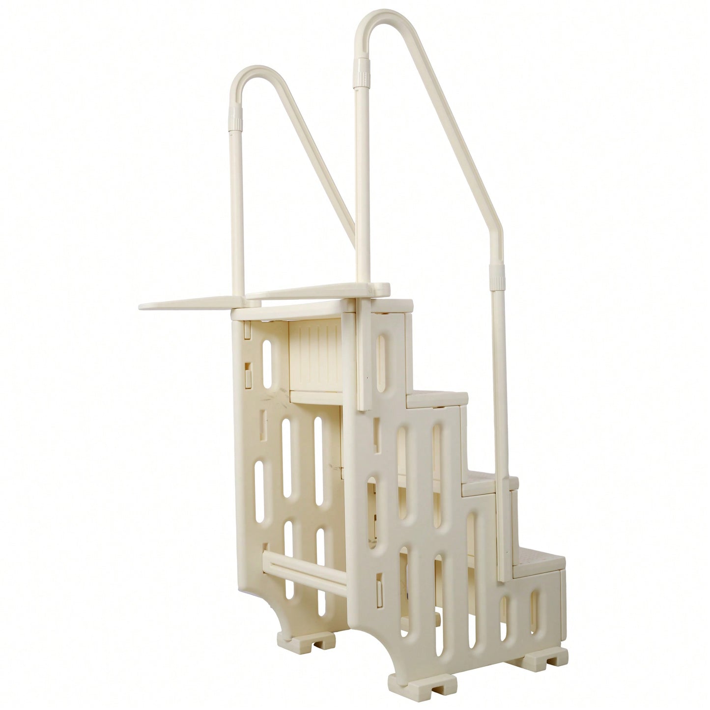 Heavy-Duty 4-Step Safety Pool Ladder With Handrails For Above Ground Pools Supports 400lbs