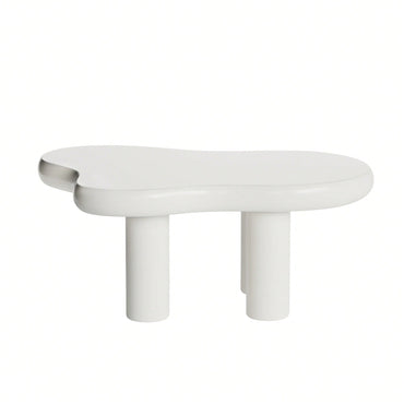 Modern Cream Cloud Coffee Table With 4 Sturdy Legs For Living Room And Home Office Funky Minimalist Design 39.4 Inches