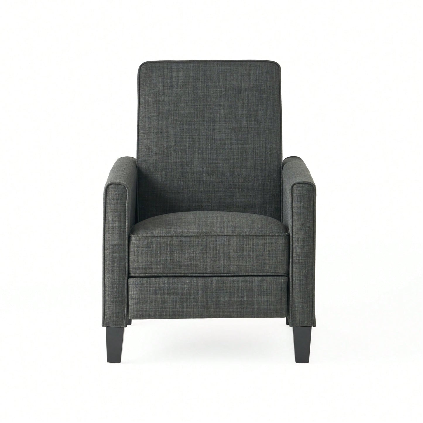 Elegant Dark Grey Linen Push Back Chair For Stylish Home Decor