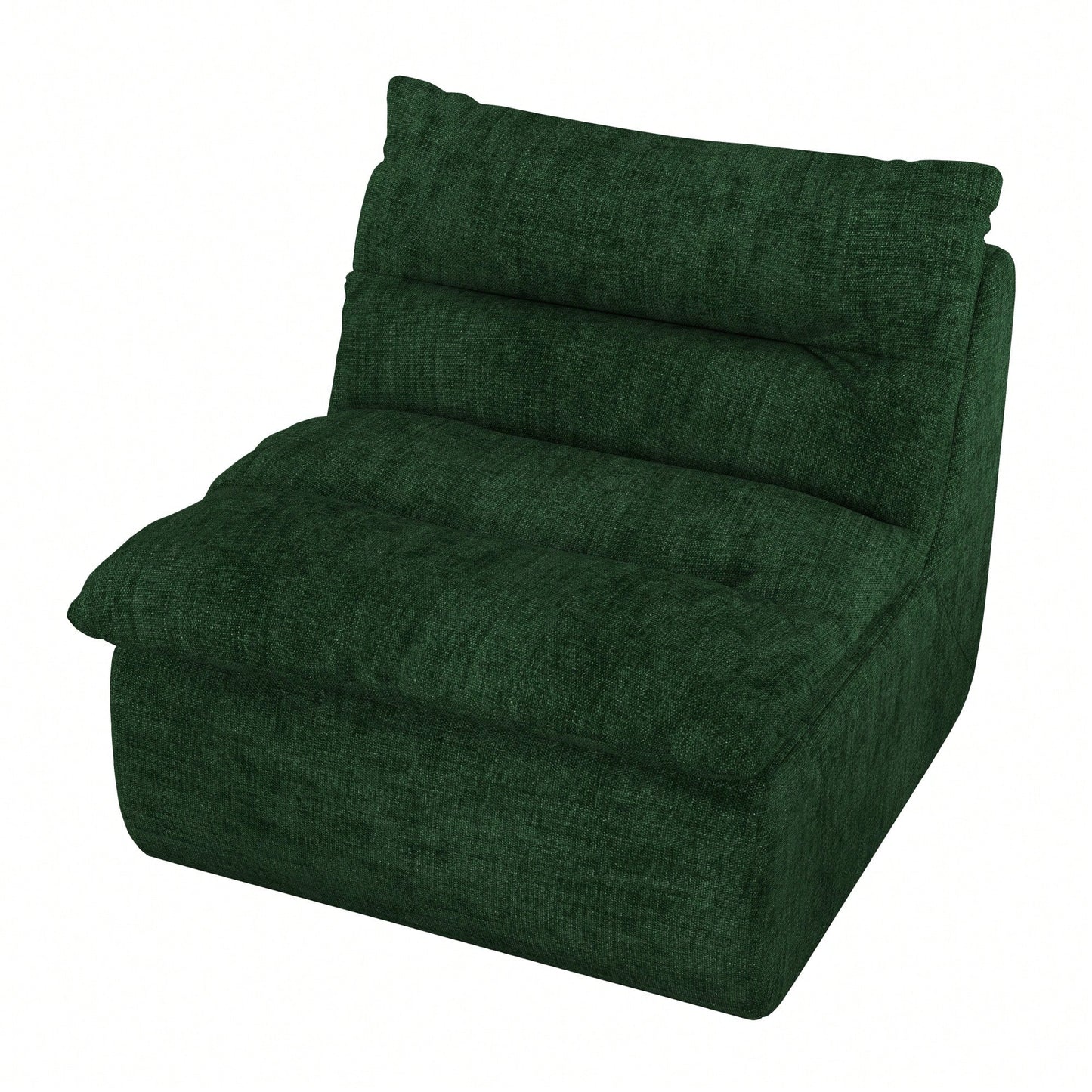 Modern Armless Floor Lounge Chair Comfy Accent Bean Bag Sofa For Living Room Bedroom Office Beige