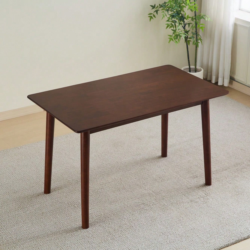 47 Inch Walnut Solid Wood Dining Table For Small Spaces Modern Kitchen Furniture
