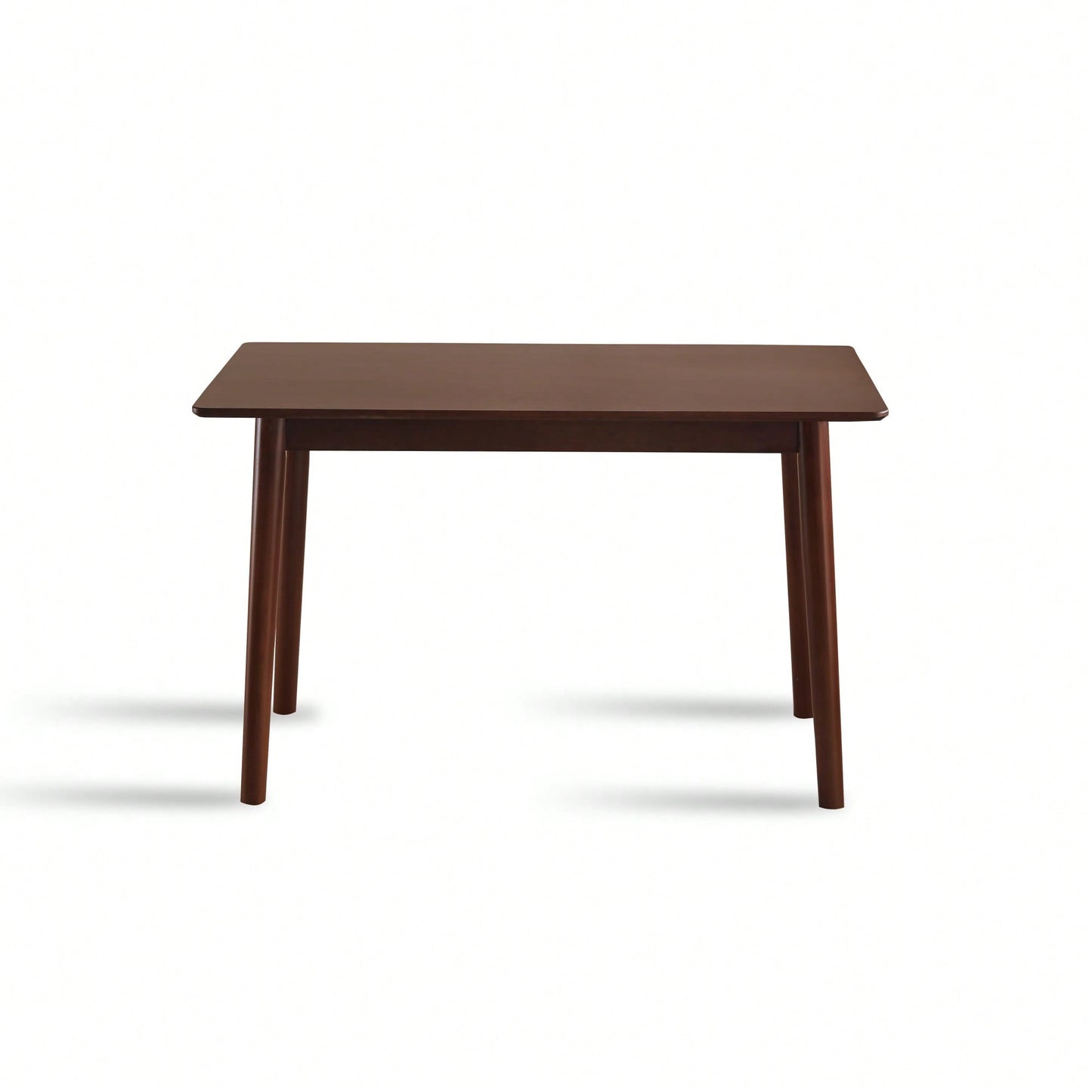 47 Inch Walnut Solid Wood Dining Table For Small Spaces Modern Kitchen Furniture