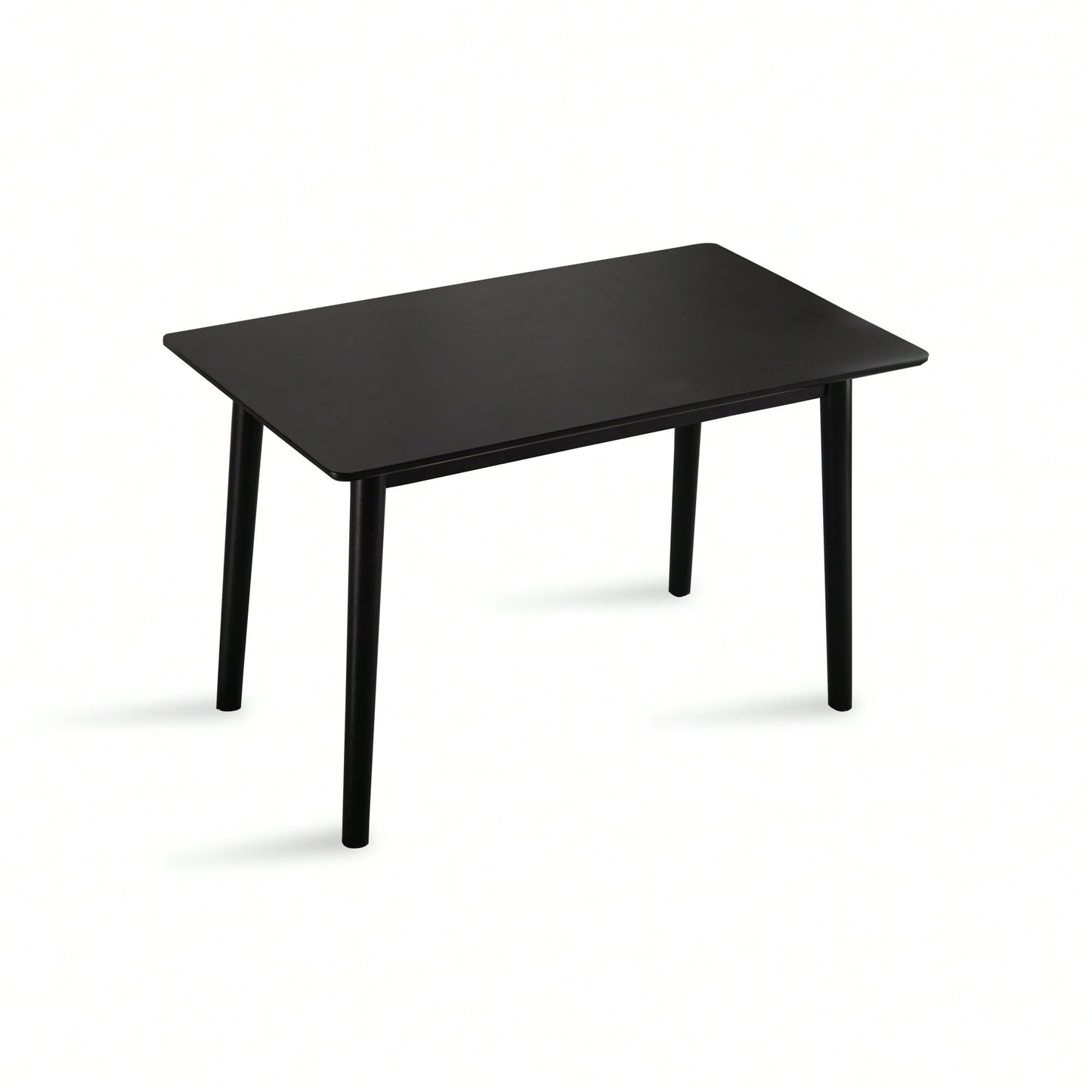47 Inch Walnut Solid Wood Dining Table For Small Spaces Modern Kitchen Furniture