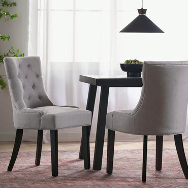 Set Of 2 Stylish Modern Dining Chair With Comfortable Upholstery And Sleek Design