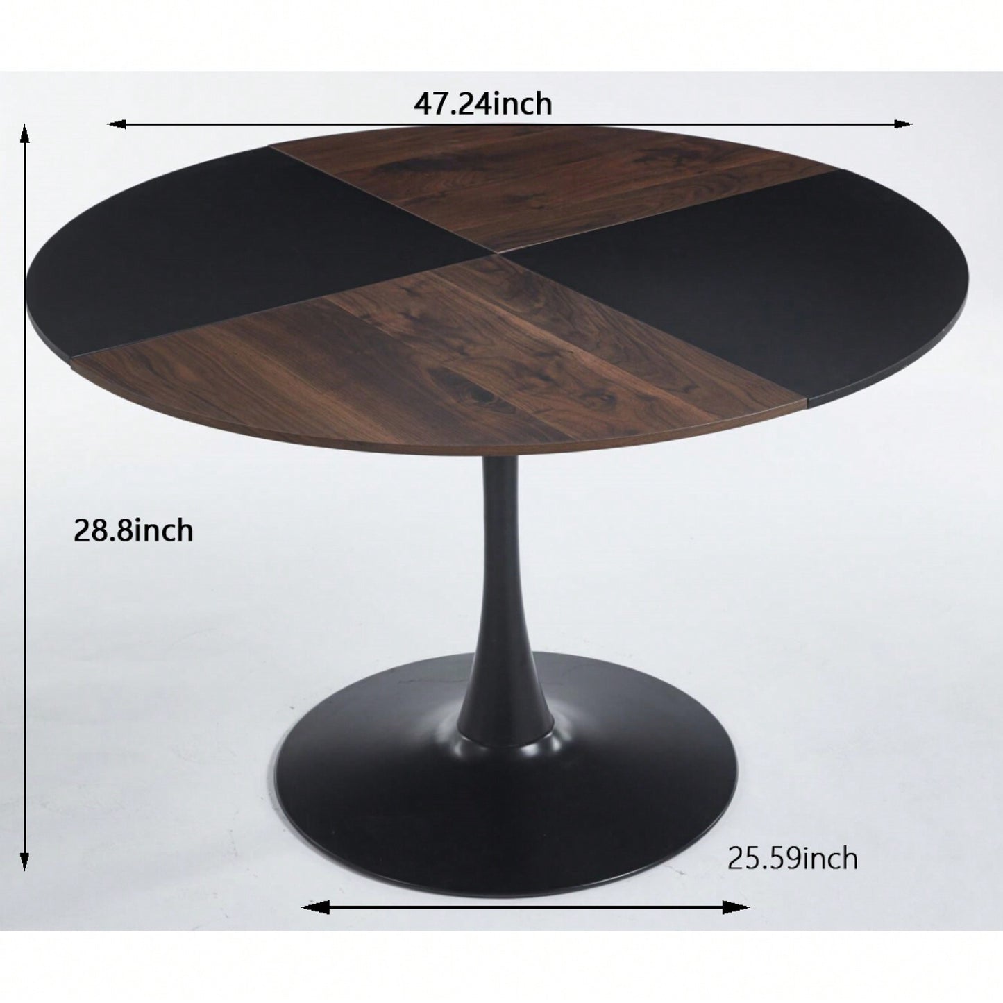 Spacious 47.2 Inch Round Dining Table For Home Or Office Use Stylish Coffee Table 120x120x74cm