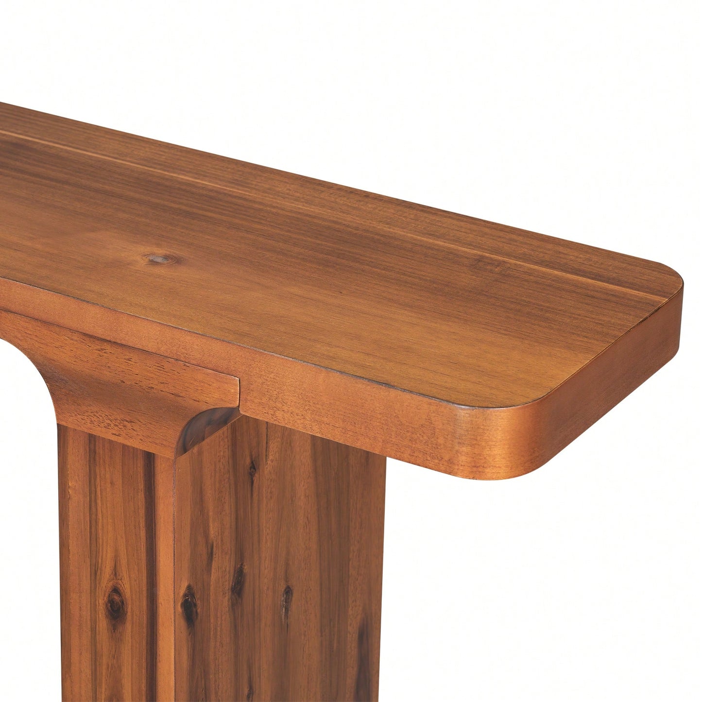 Elegant Acacia Veneer Entryway Table For Hallway Foyer Living Room And Corridor
