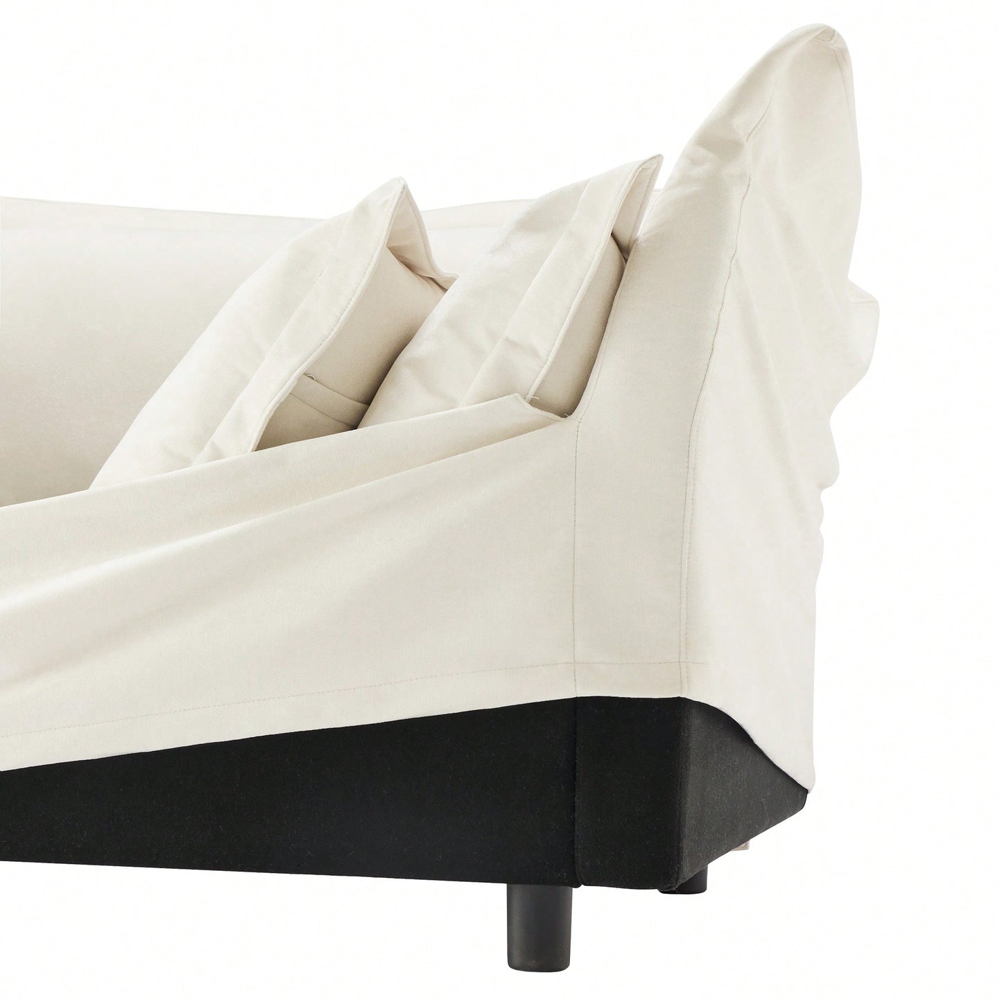 Plush Ottoman For Cozy Living Spaces Cream