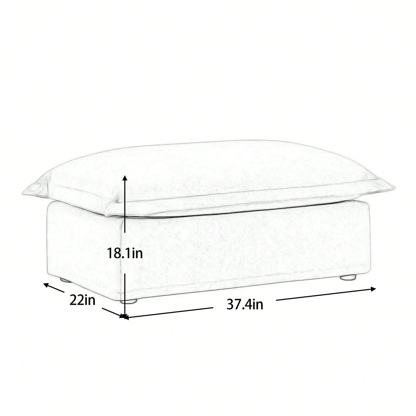 Plush Ottoman For Cozy Living Spaces Cream