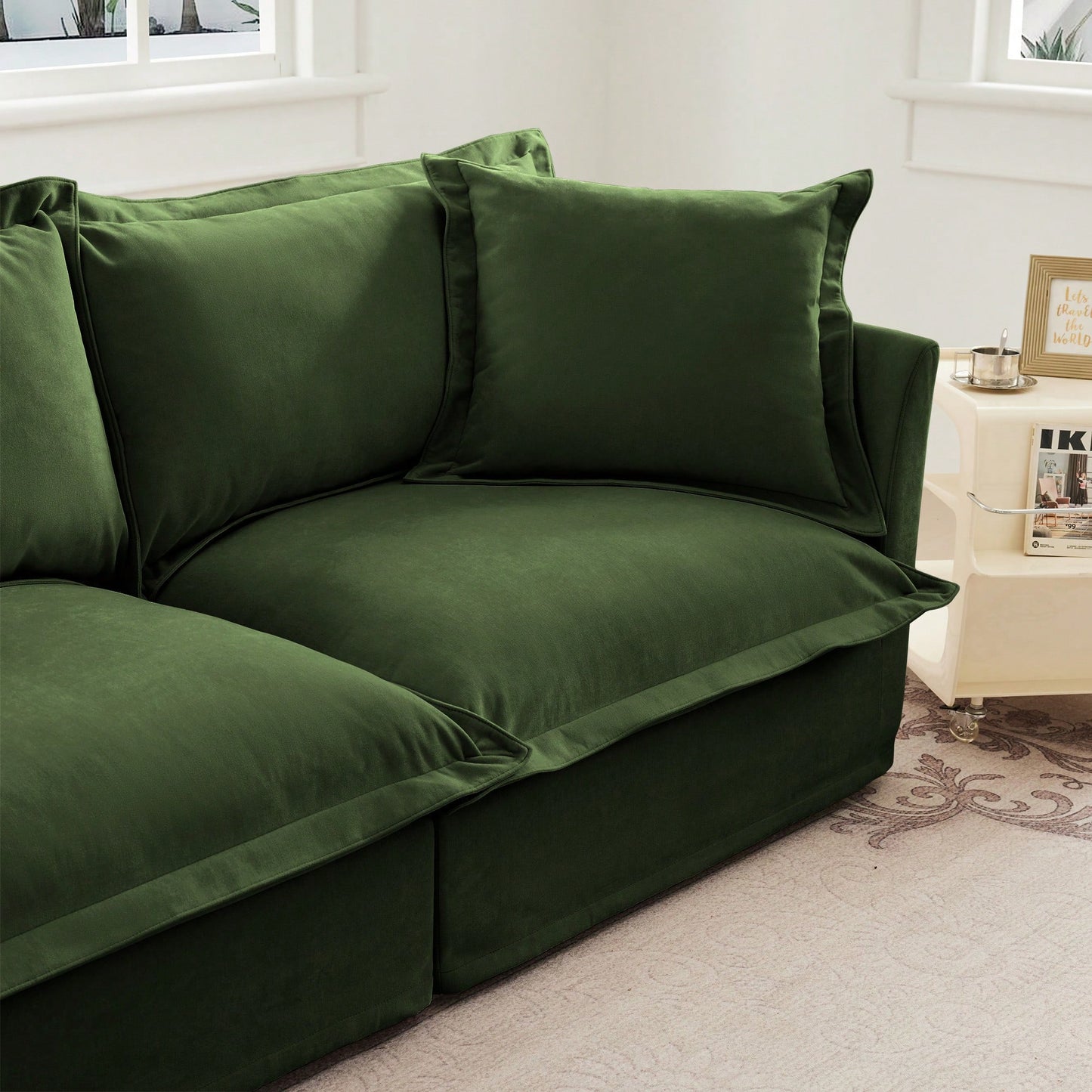 Plush Ottoman For Cozy Living Spaces Cream