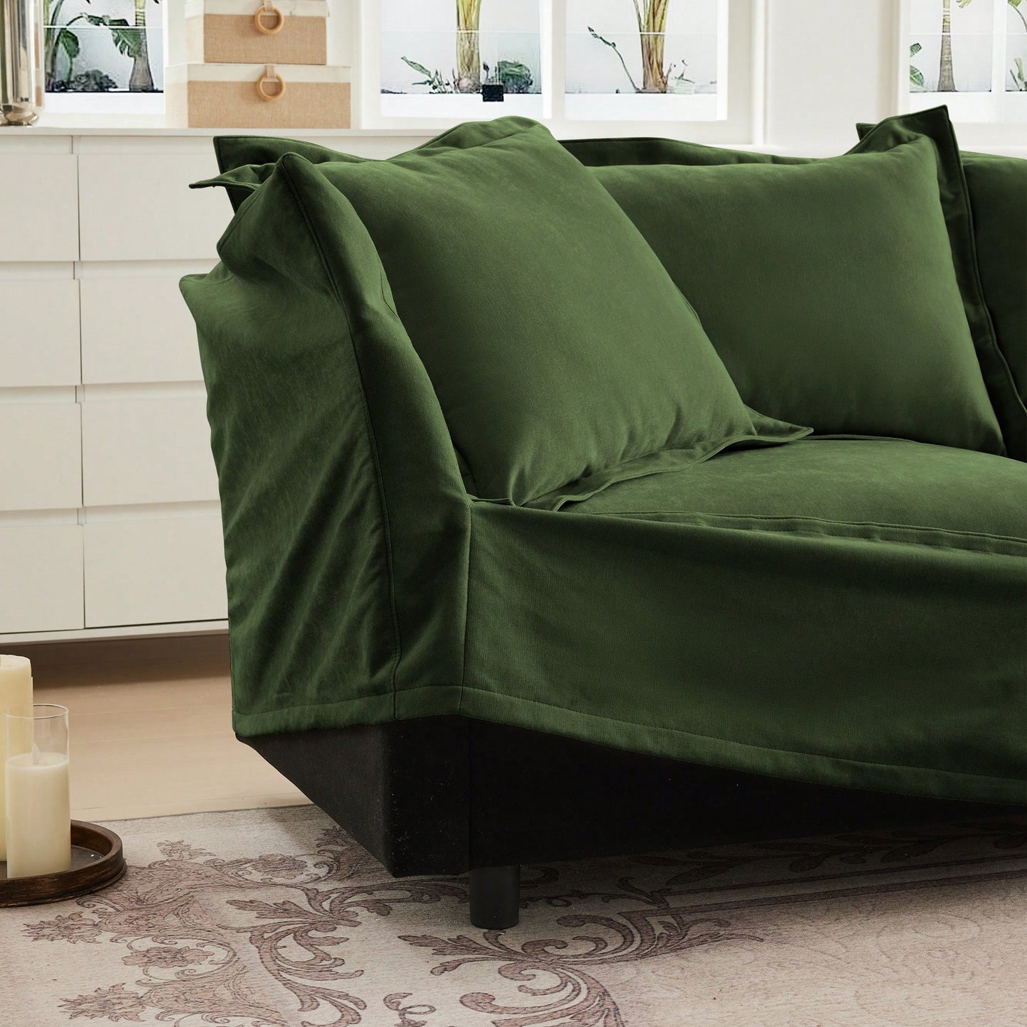 Plush Ottoman For Cozy Living Spaces Cream