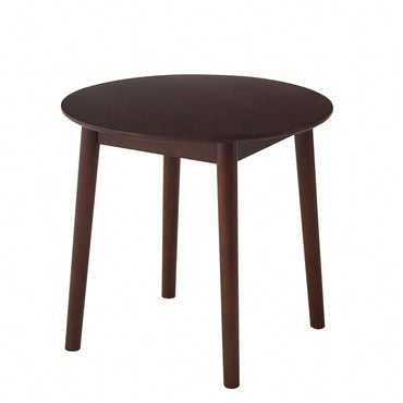 Solid Wood Black Round Table For 2-4 People 31.5 Inch Diameter