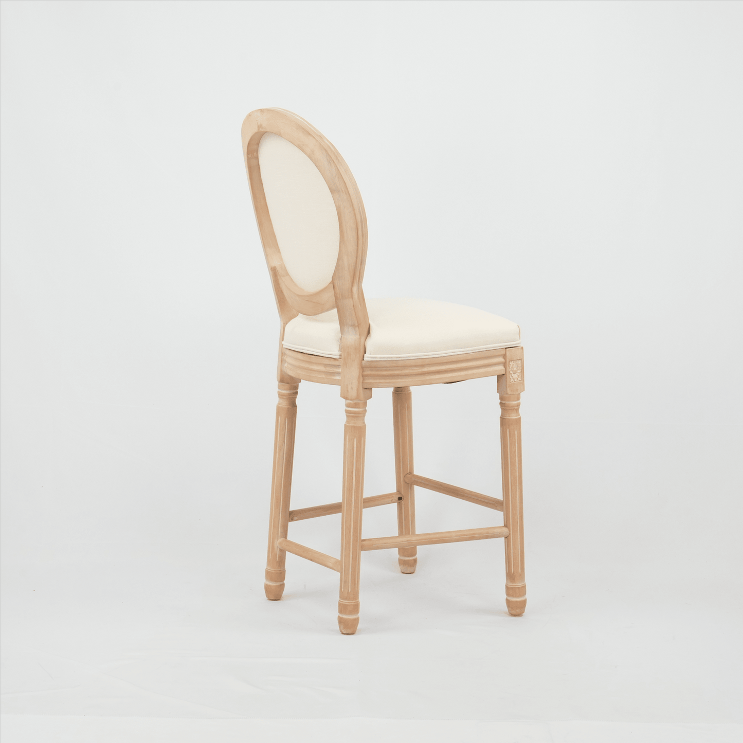 Wooden Barstools With Upholstered Seating Set Of 2 For Rustic Home Decor Beige And Natural