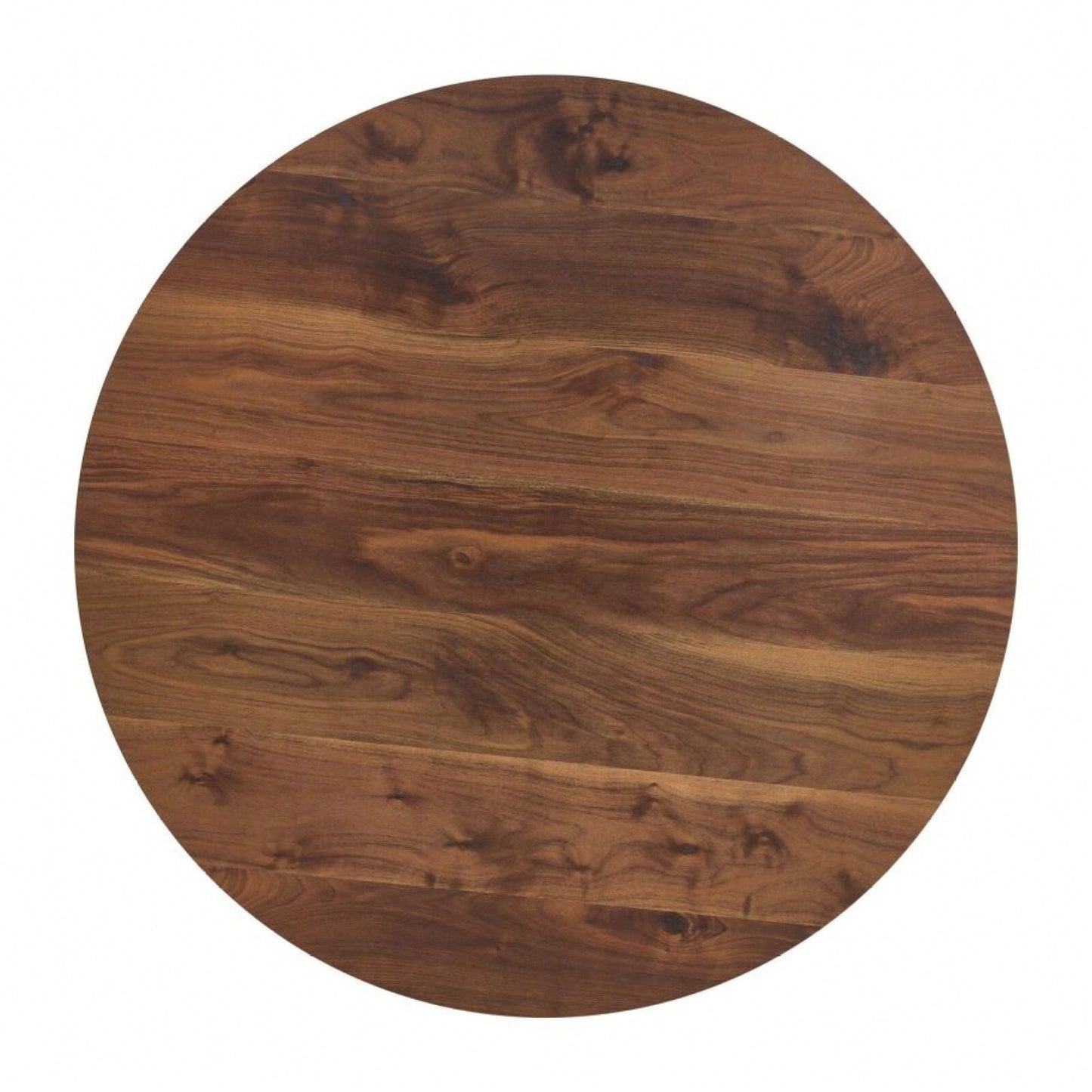 Round Nature Wood Dining Table 80cm With Golden Legs For 2-3 People
