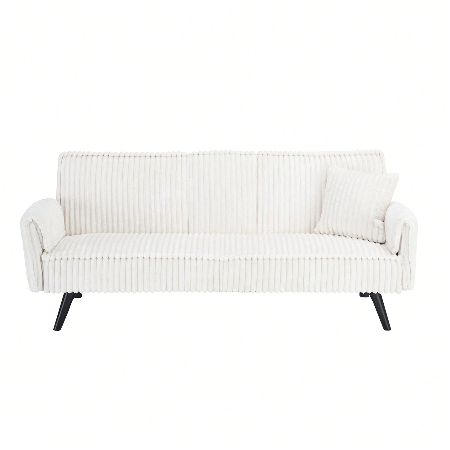 Minimalist Straight-Line Corduroy Sofa For Living Room And Bedroom Comfort