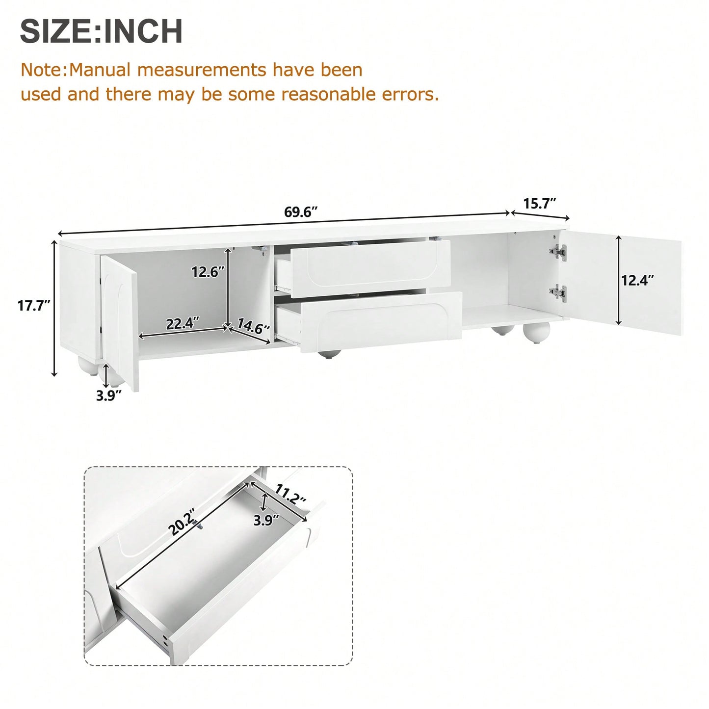 Elegant Cream TV Stand With Arched Doors And Storage Drawers For TVs Up To 75 Inches Minimalist Media Console With Rebound Device, Iron Legs
