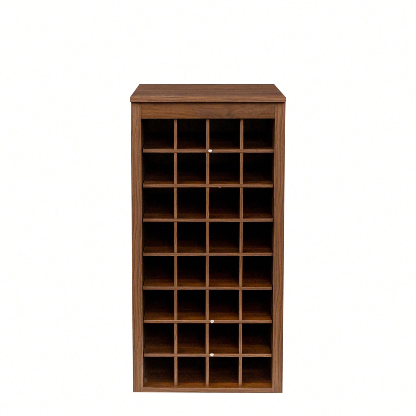 Modular 32 Inch Wine Bar Buffet Cabinet For Stylish Home Storage Brown Walnut