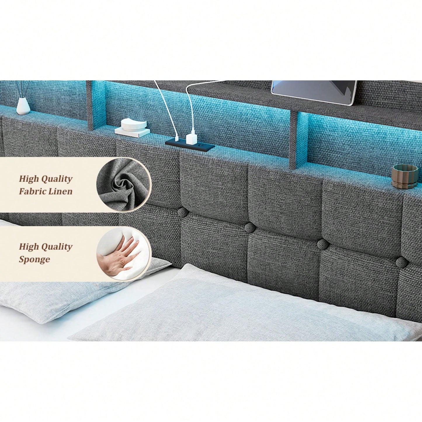 Luxury King Size Bed With Classic Design And Comfortable Mattress