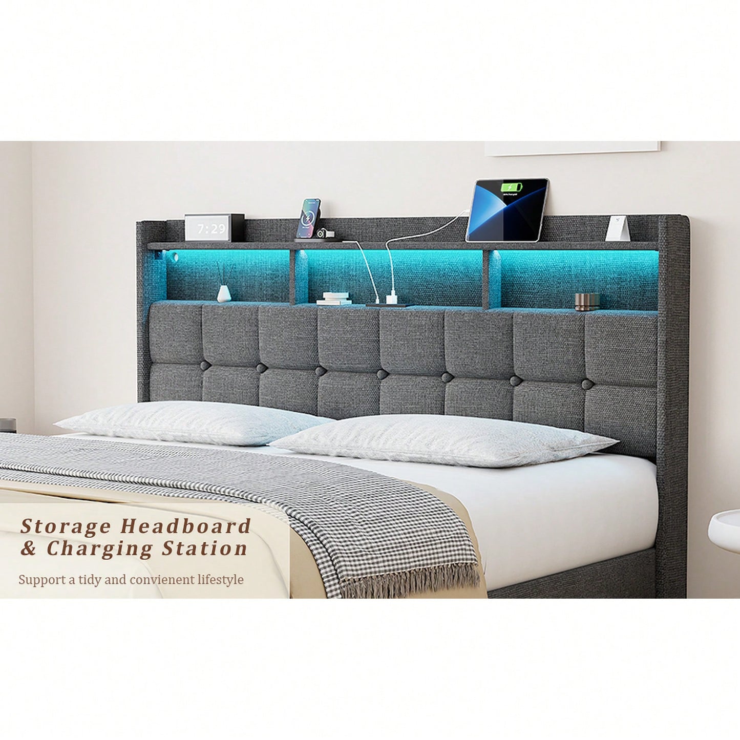 Luxury King Size Bed With Classic Design And Comfortable Mattress