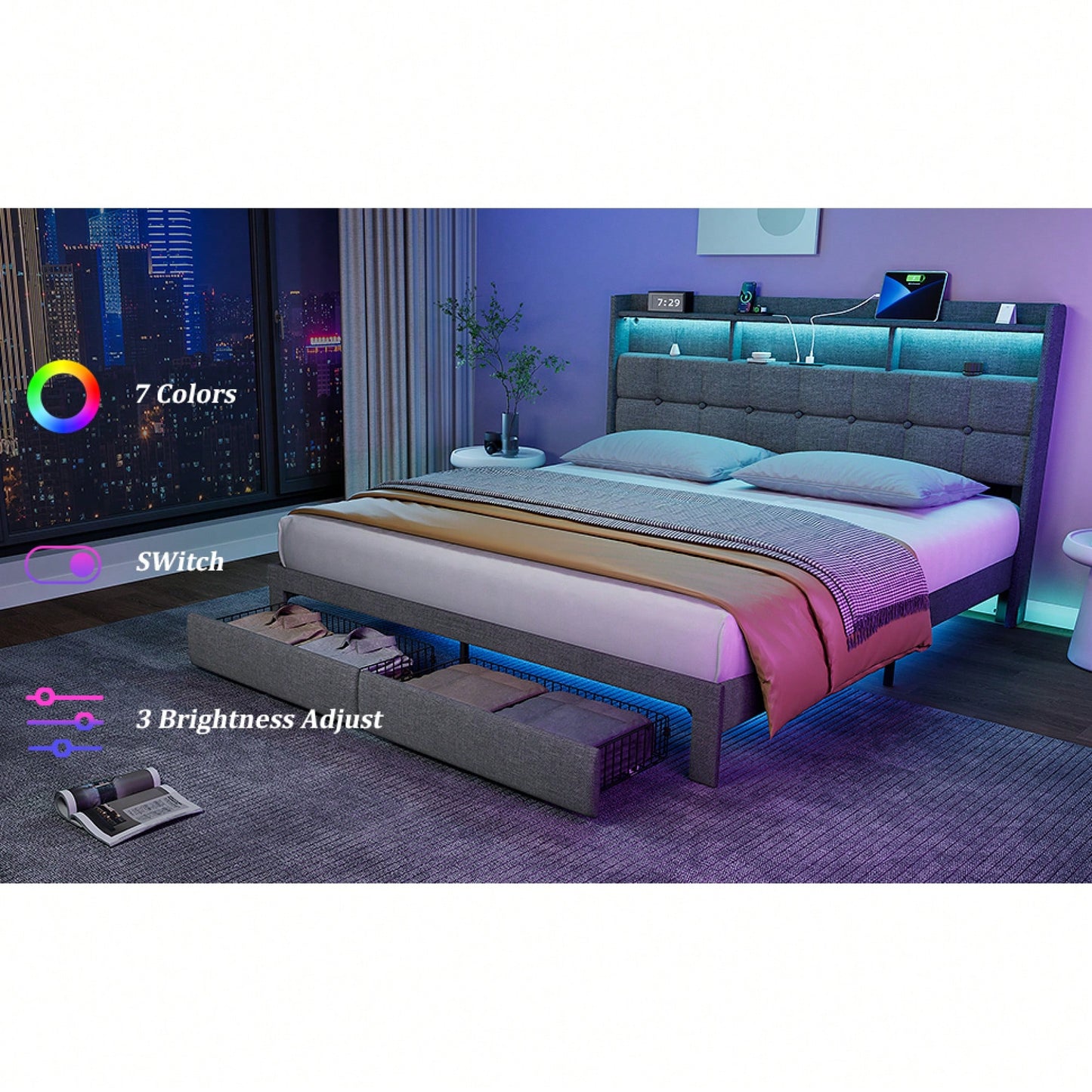 Luxury King Size Bed With Classic Design And Comfortable Mattress