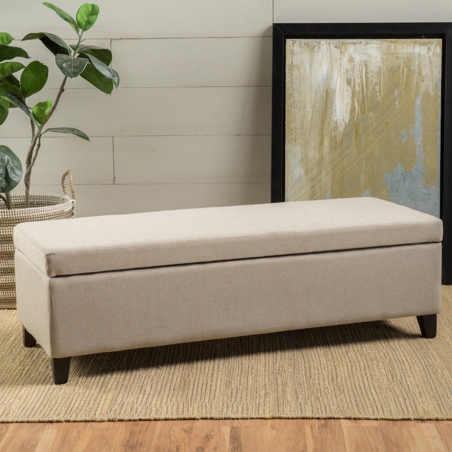 Elegant Storage Ottoman With Versatile Seating And Stylish Design For Home Organization