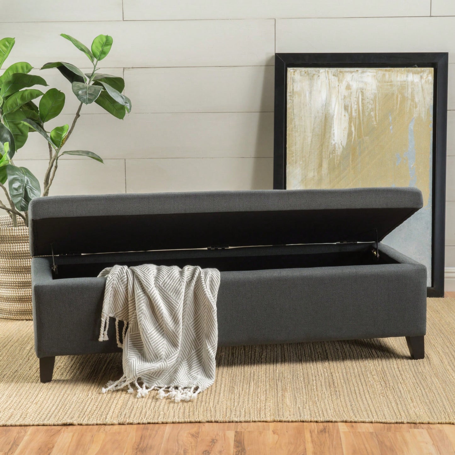 Elegant Storage Ottoman With Versatile Seating And Stylish Design For Home Organization
