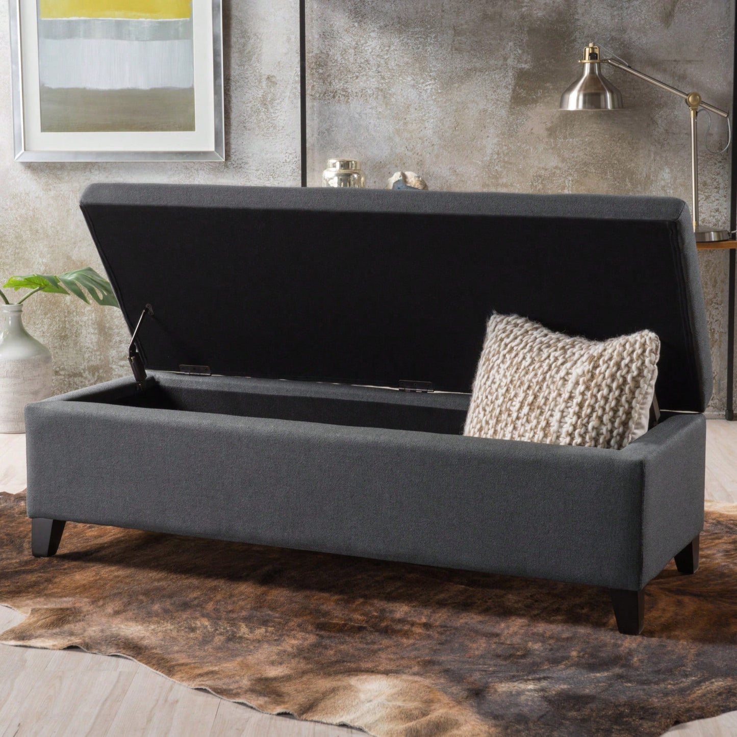 Elegant Storage Ottoman With Versatile Seating And Stylish Design For Home Organization