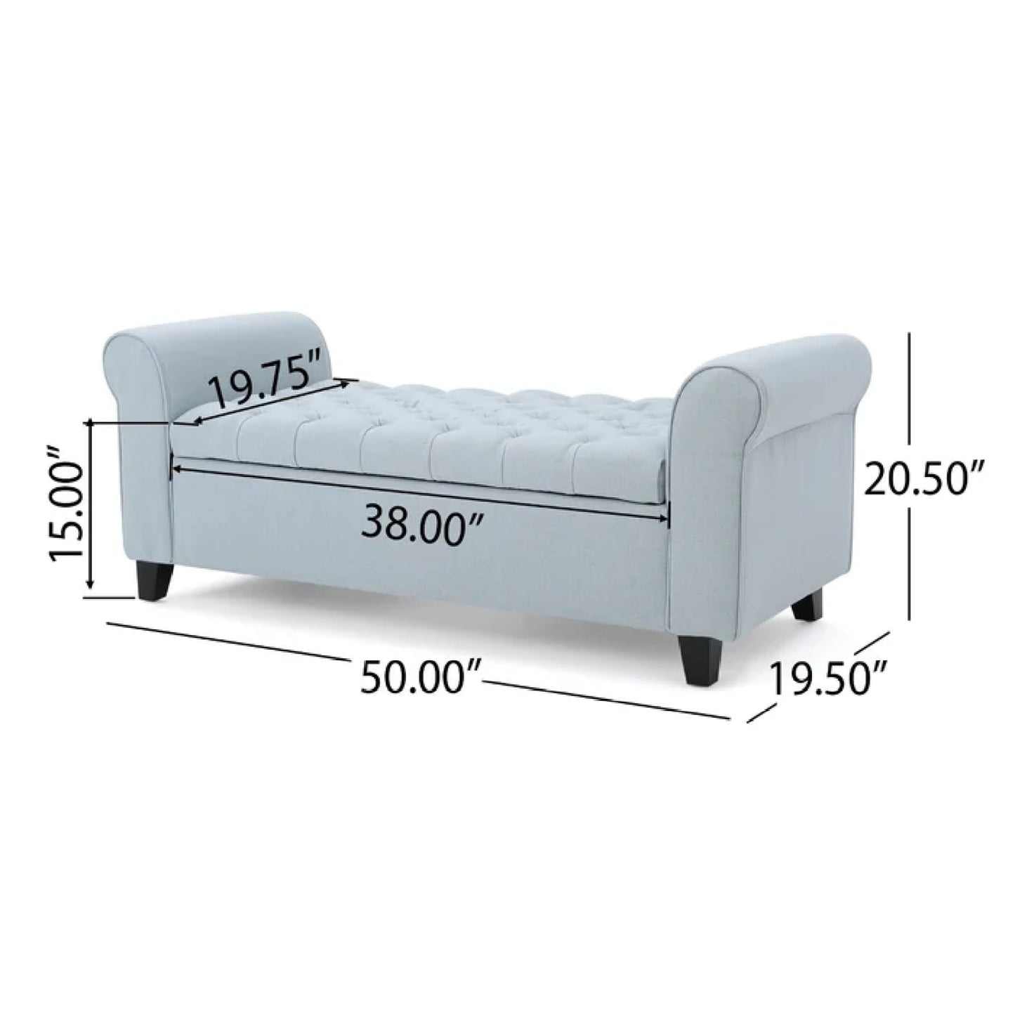 Stylish Storage Bench With Armrests For Home Organization And Seating
