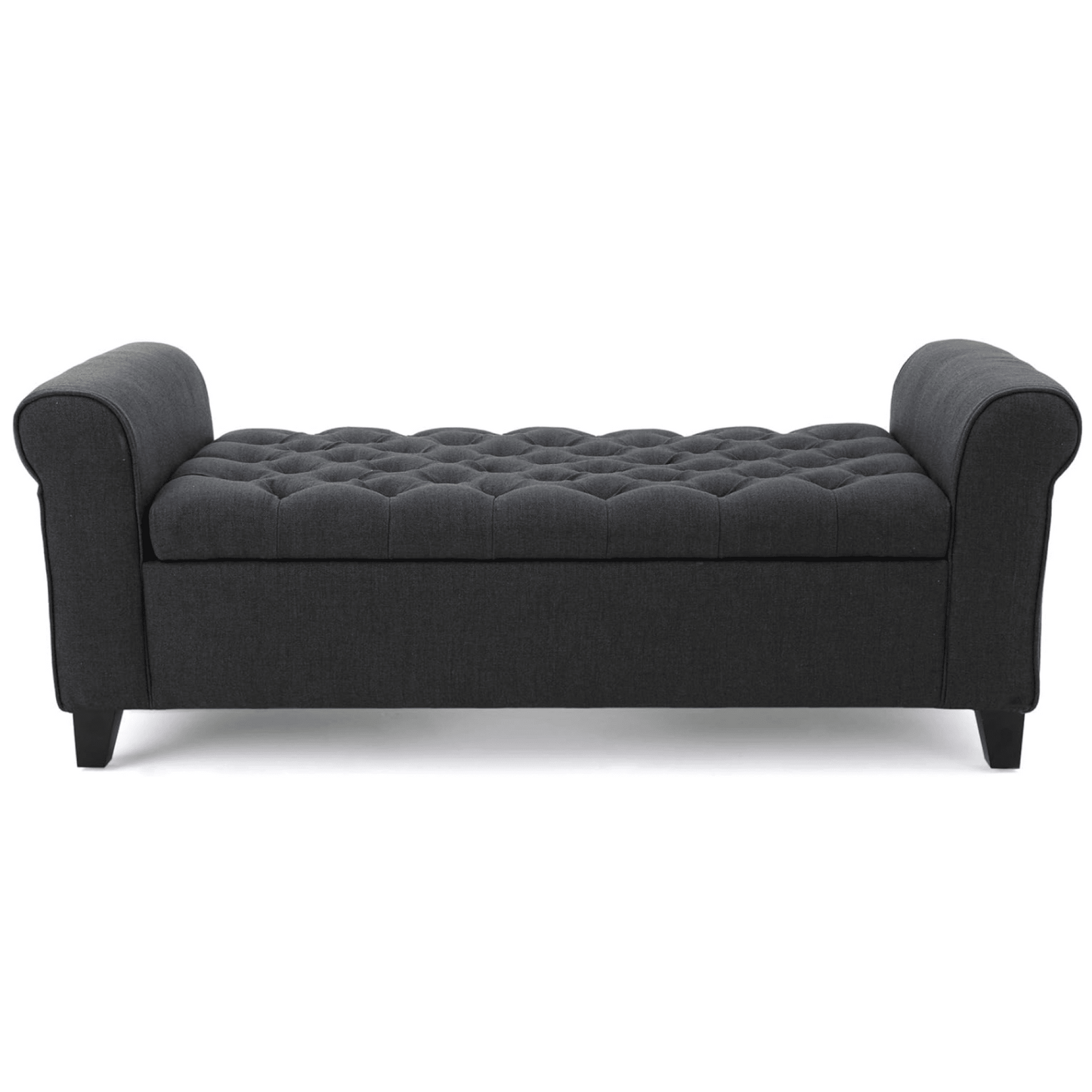 Stylish Storage Bench With Armrests For Home Organization And Seating