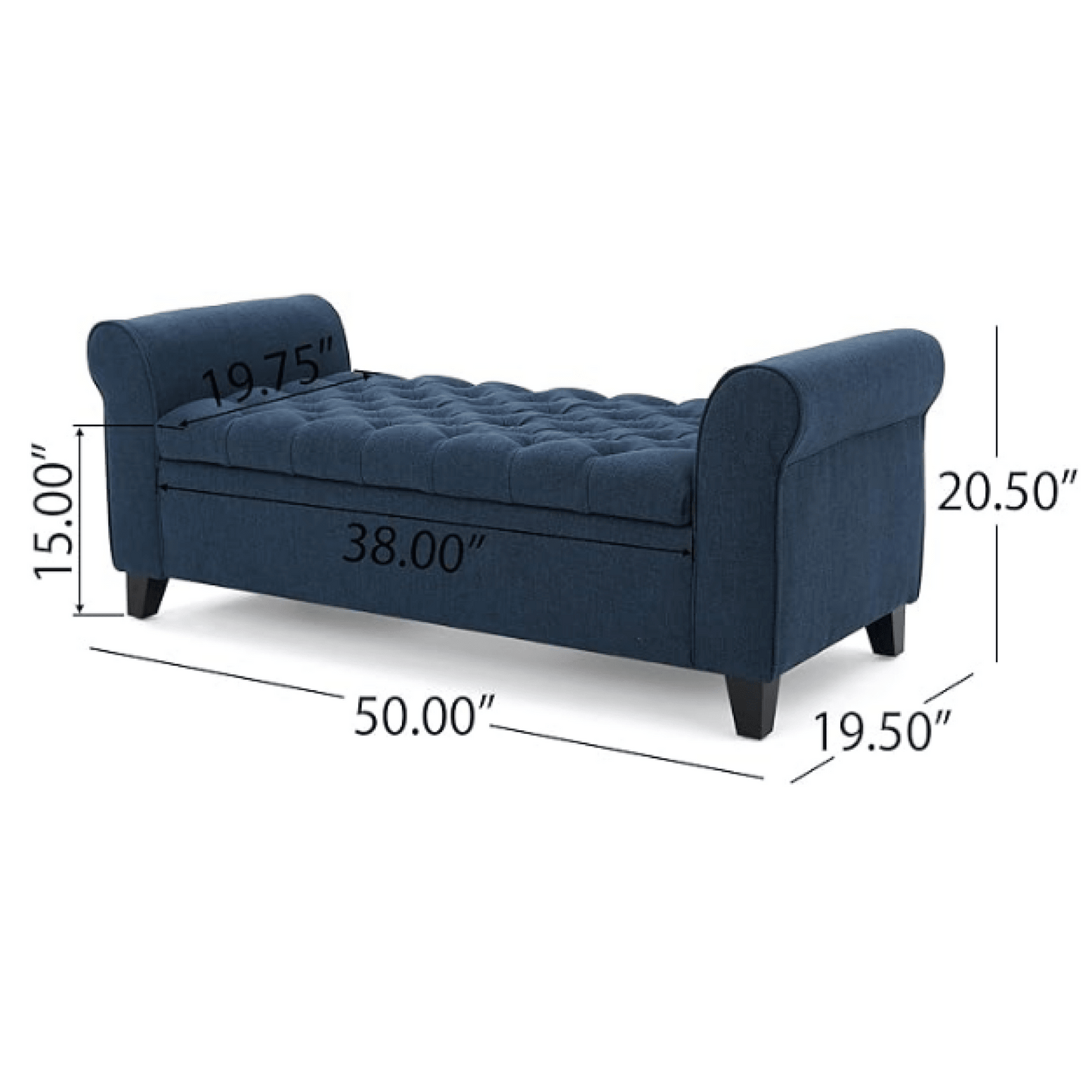 Stylish Storage Bench With Armrests For Home Organization And Seating