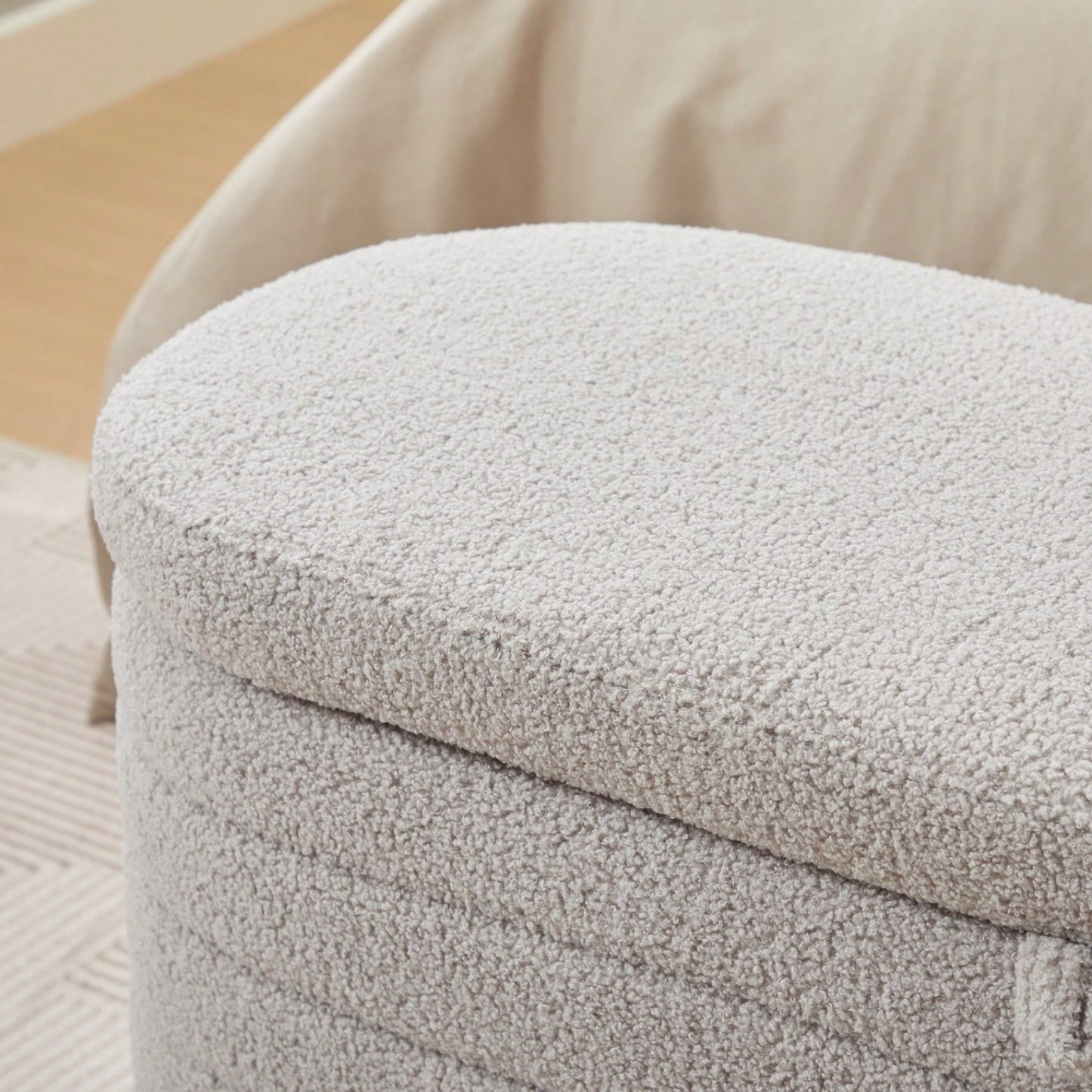 Upholstered Storage Ottoman And Entryway Bench For Stylish Organization White