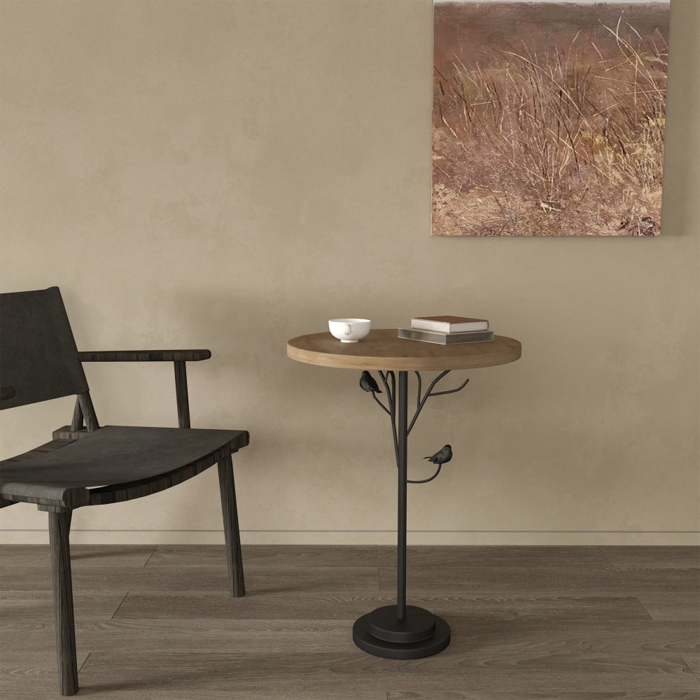 Modern Round Side Table For Small Spaces Accent End Table With Metal Legs Ideal For Living Room Bedroom And Office