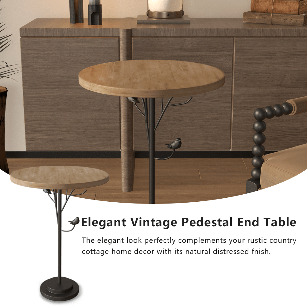 Modern Round Side Table For Small Spaces Accent End Table With Metal Legs Ideal For Living Room Bedroom And Office