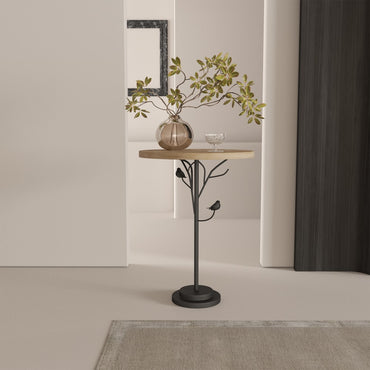 Modern Round Side Table For Small Spaces Accent End Table With Metal Legs Ideal For Living Room Bedroom And Office