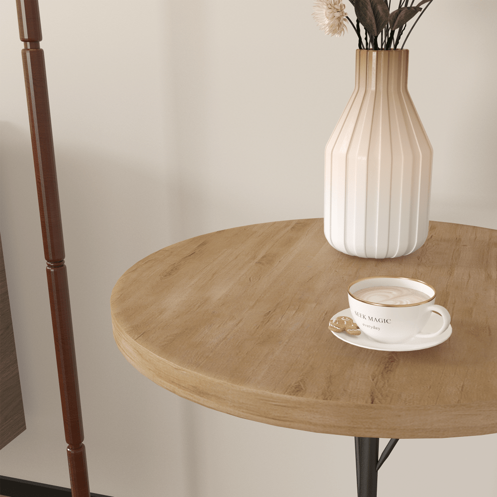 Modern Round Side Table For Small Spaces Accent End Table With Metal Legs Ideal For Living Room Bedroom And Office
