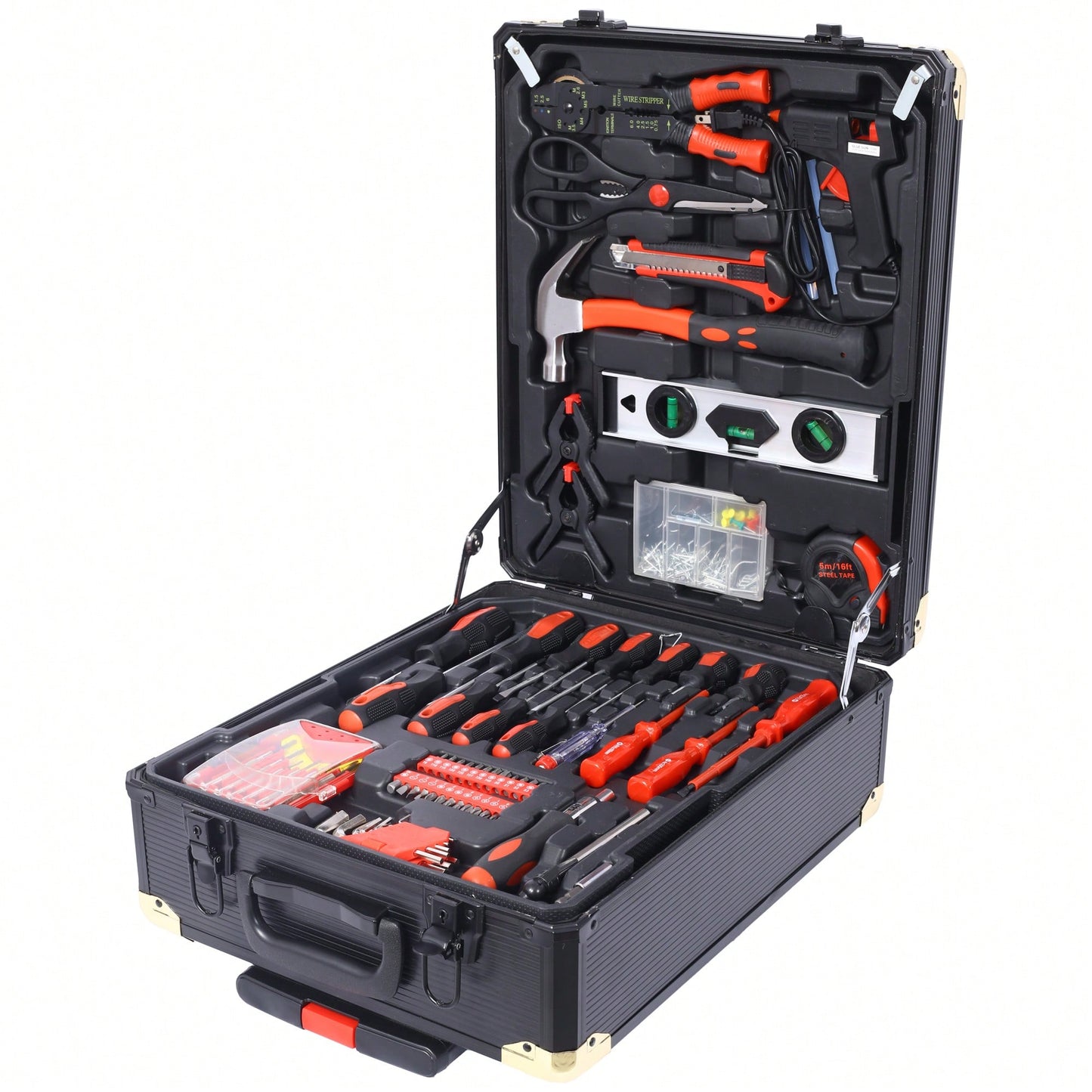 Comprehensive 969 Piece Home Repair Tool Set With Rolling Storage Case And 4 Drawers For Homeowners And Handyman Maintenance