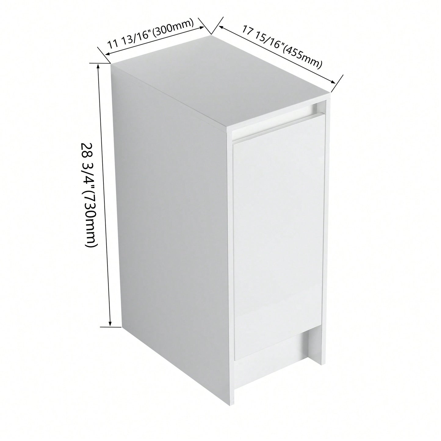12 Inch Freestanding Bathroom Storage Cabinet With Soft Close Doors And Floor Mounting Design For Organized Space