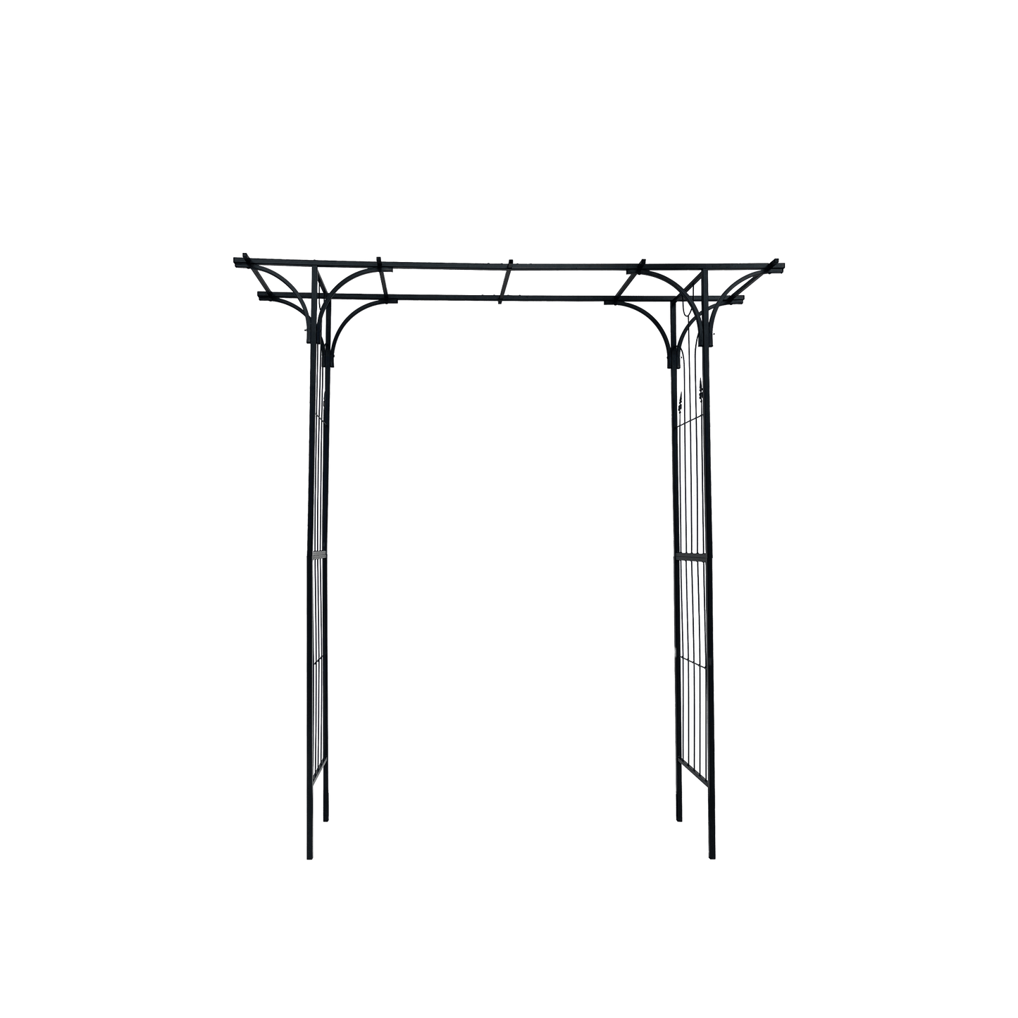 Metal Garden Arch Trellis For Climbing Plants Outdoor Wedding And Party Events Black Archway