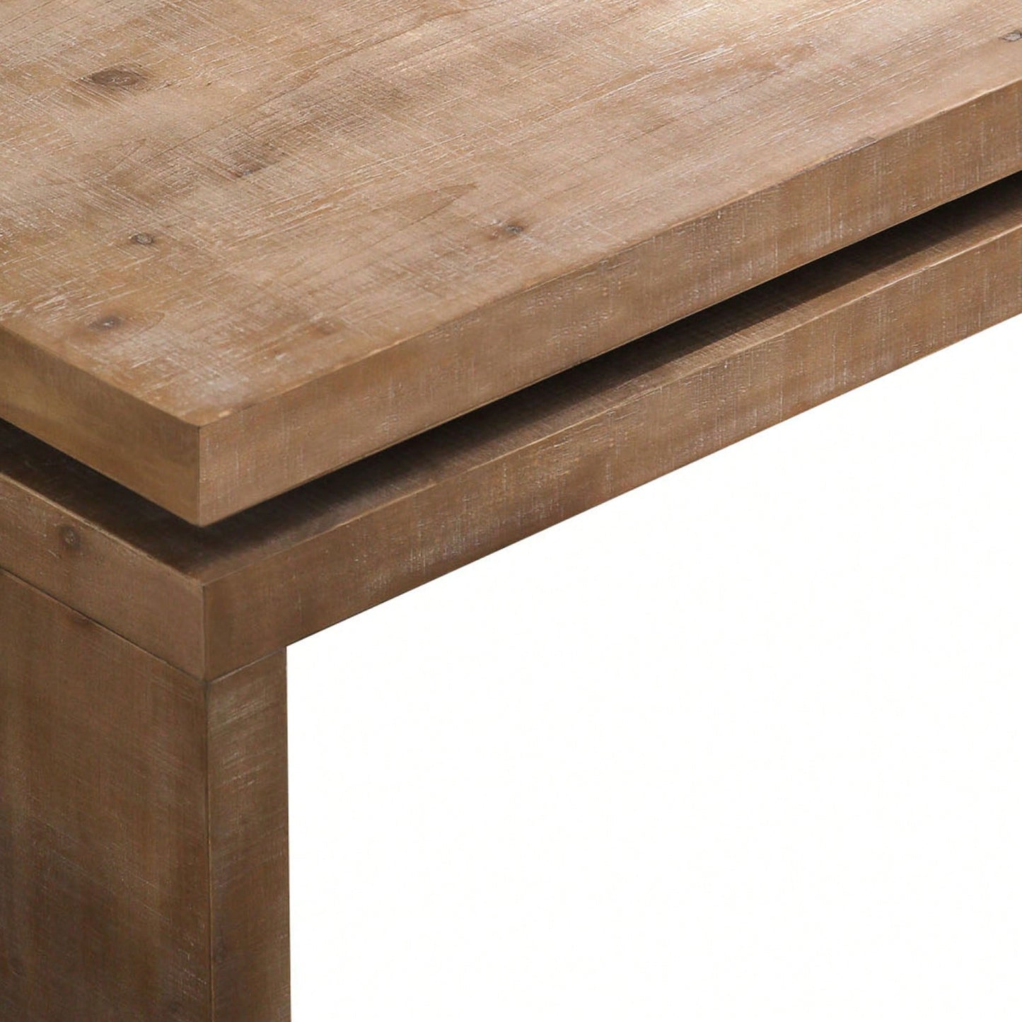 Versatile Natural Wood 2-Tier Coffee Table For Living Room 47.6" L X 23.6" W X 16.3" H